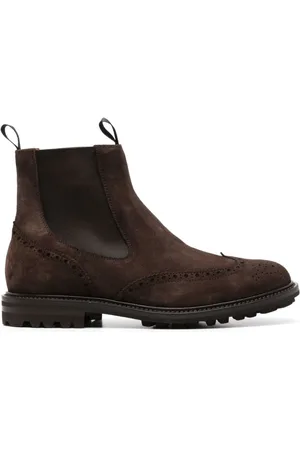 HENDERSON BARACCO Wildlederstiefel mit Budapestermuster