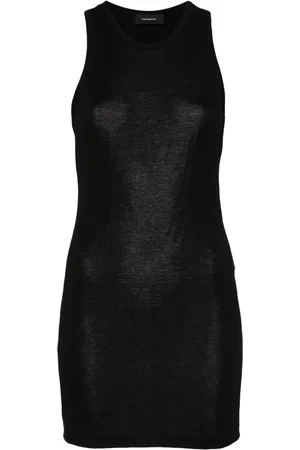 WARDROBE.NYC Kleid mit rundem Ausschnitt