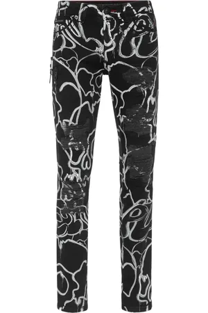 Philipp Plein Skull&Bones Straight-Leg-Jeans