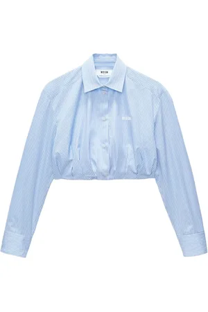 Msgm Gestreiftes Cropped-Hemd