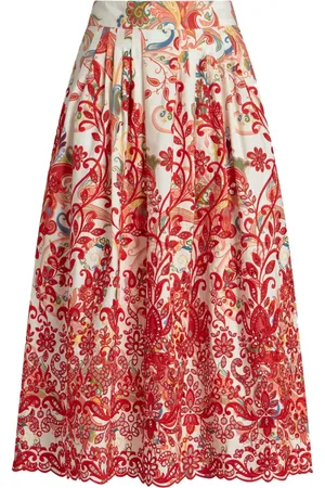 Etro Bestickter Midirock mit Paisleymuster