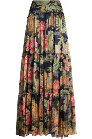 Etro Maxirock mit Blumen-Print
