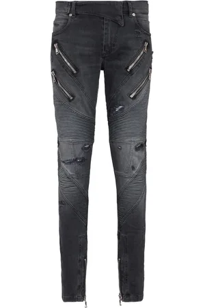 Balmain Skinny-Jeans in Distressed-Optik