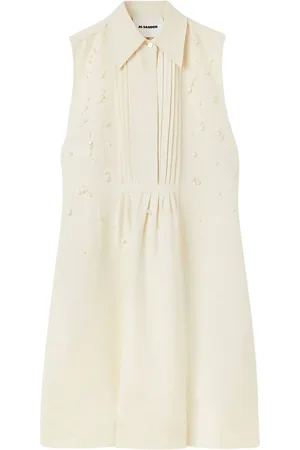 Jil Sander Hemdkleid mit Perlenstickerei