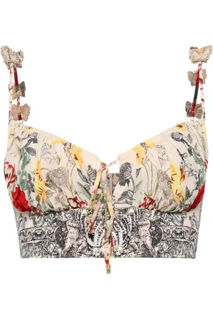 Camilla Bustier-Top mit Schmetterlingsapplikation