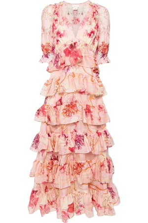 Camilla Maxikleid mit Blumen-Print