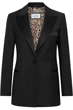 Philipp Plein Einreihiger Blazer mit steigendem Revers