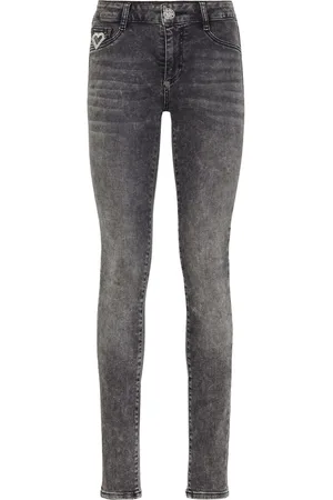 Philipp Plein Skinny-Jeans mit Herz-Schild