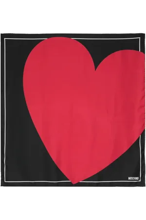 Moschino Seidenschal mit Herz-Print