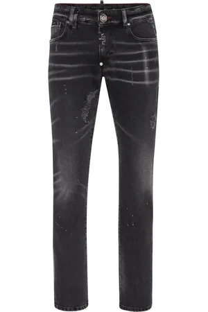 Philipp Plein Halbhohe Slim-Fit-Jeans