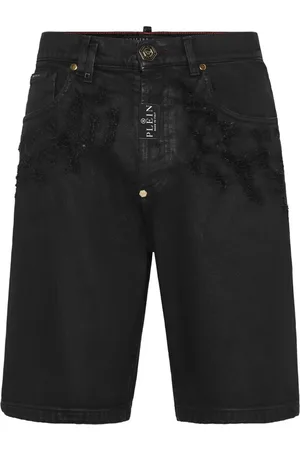 Philipp Plein Jeans-Shorts im Distressed-Look
