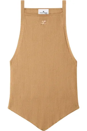 Courrèges Pointy Tanktop aus Rippstrick