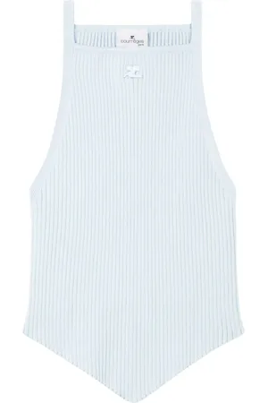 Courrèges Pointy Tanktop aus Rippstrick