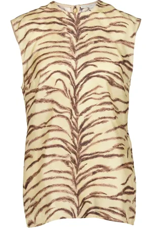 Stella McCartney Seidentop mit Tiger-Print