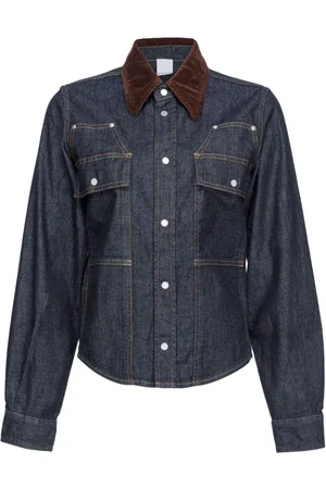 Pinko Jeanshemd mit Kontrastnähten