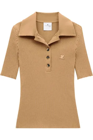 Courrèges Iconic Poloshirt aus Rippstrick