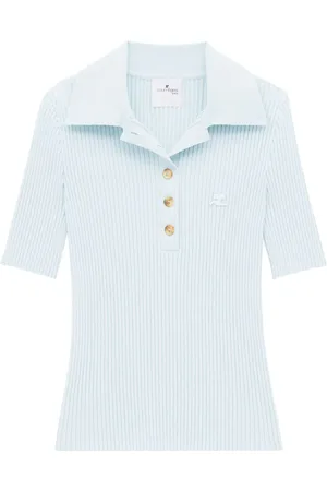 Courrèges Poloshirt mit Signaturen