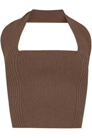 By Malene Birger Geripptes Ronda Neckholder-Top