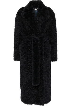 Stella McCartney Mantel aus Faux Fur mit Gürtel