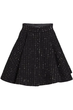 Giambattista Valli Ausgestellter Bouclé-Rock mit hohem Bund