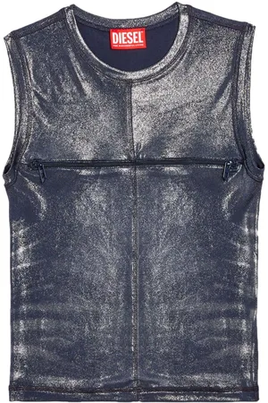 Diesel T-Vezzy Metallic-Cropped-Top