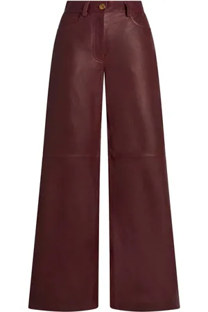 Etro Lederhose mit weitem Bein