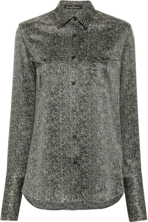 ERMANNO SCERVINO Seidenhemd mit abstraktem Print
