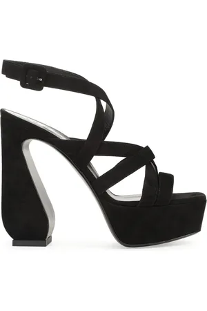 Sergio Rossi SI ROSSI Wildledersandalen mit eckiger Kappe 90mm