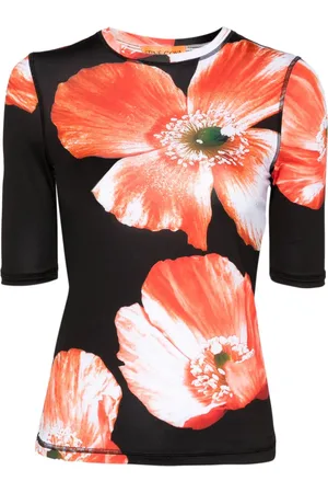 STINE GOYA Minerva T-Shirt mit Opium Poppies-Print