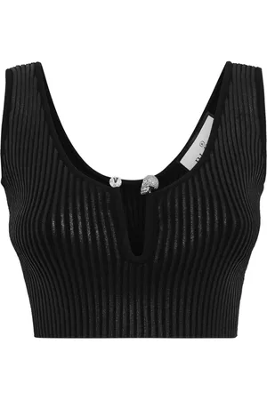 Philipp Plein Beschichtetes Cropped-Stricktop