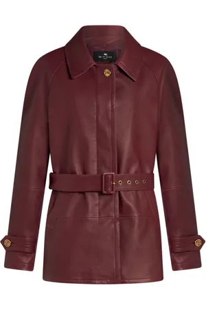 Etro Lederjacke mit Stickerei