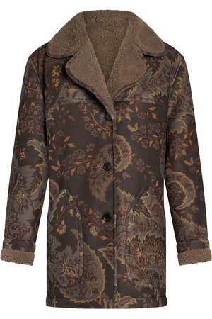 Etro Jacke aus Shearling mit Paisley-Print