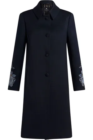 Etro Gabardine-Mantel mit Stickerei