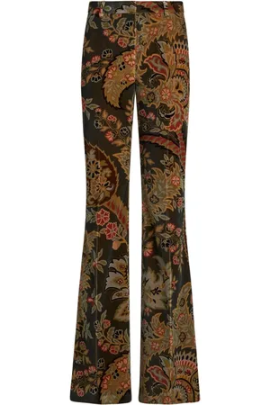 Etro Samthose mit Paisley-Print