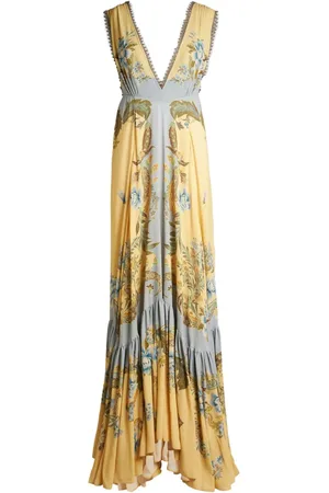 Etro Kleid aus Chinakrepp mit Blumen-Print