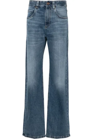 Brunello Cucinelli Gerade Jeans mit hohem Bund
