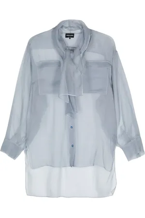 Giorgio Armani Organza-Hemd mit Schaldetail