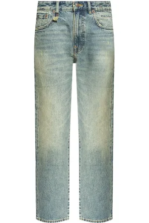R13 Gerade Jeans mit Logo-Applikation