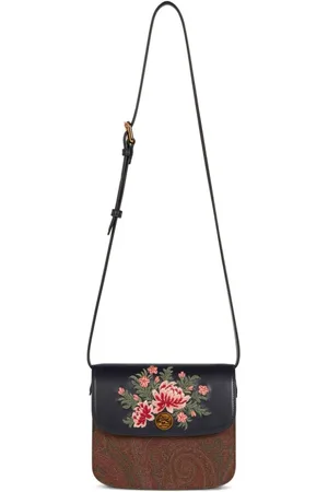 Etro Kleine Essential Umhängetasche mit blumiger Stickerei