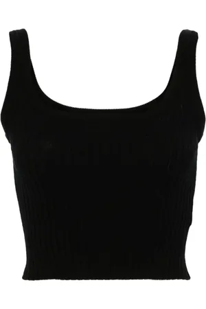 Sportmax Cropped-Top mit rundem Ausschnitt