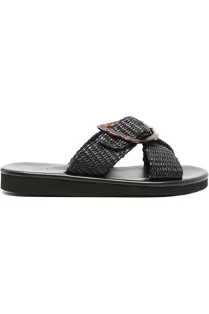 Ancient Greek Sandals Thais Pantoletten aus Stroh