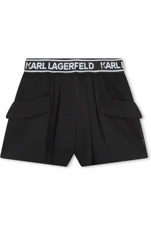 Karl Lagerfeld Bundfaltenshorts mit Logo-Bund