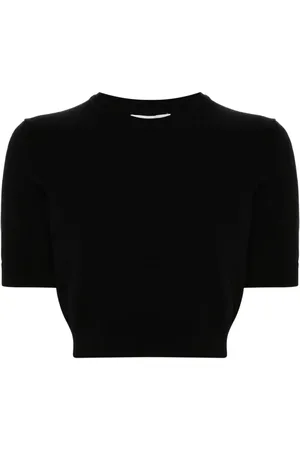 Sportmax Cropped-T-Shirt mit Rundhalsausschnitt