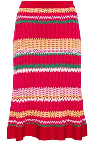 Carolina Herrera Gestreifter Midirock