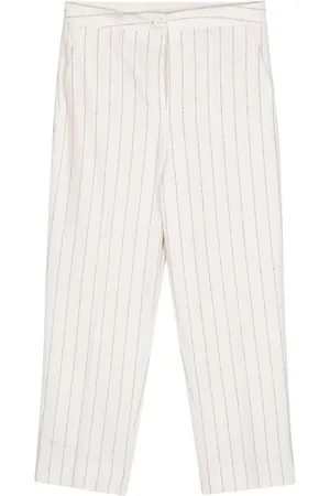 SEMICOUTURE Cropped-Hose mit Nadelstreifen