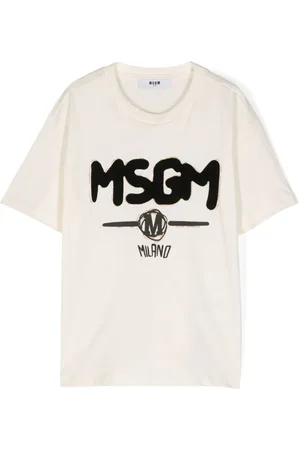Msgm T-Shirt mit beflocktem Logo
