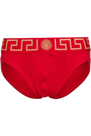 VERSACE Slip mit Greca-Bund