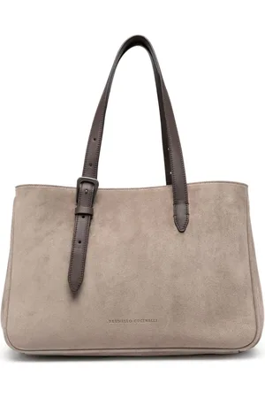Brunello Cucinelli Shopper mit Logo-Prägung