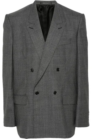 Balenciaga Doppelreihiger Blazer mit Karo