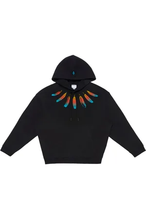 MARCELO BURLON Collar Feathers Hoodie